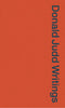 Cover image of Donald Judd Writings