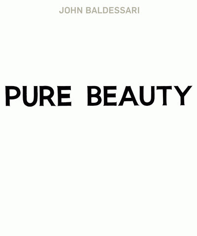 Cover of Pure Beauty by John Baldessari