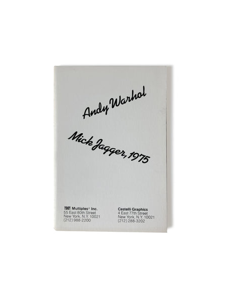 WARHOL, ANDY. MICK JAGGER CARDS, 1975
