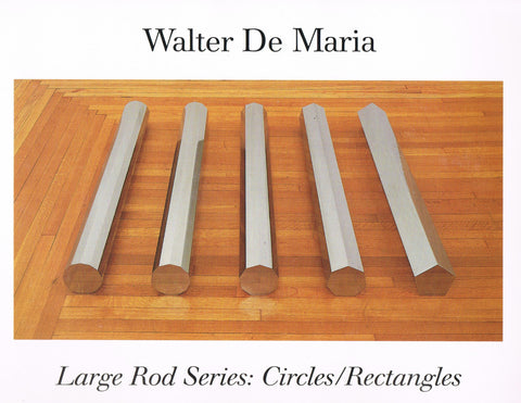Front cover of Walter De Maria's catalogue Large Rod Series: Circles/Rectangles
