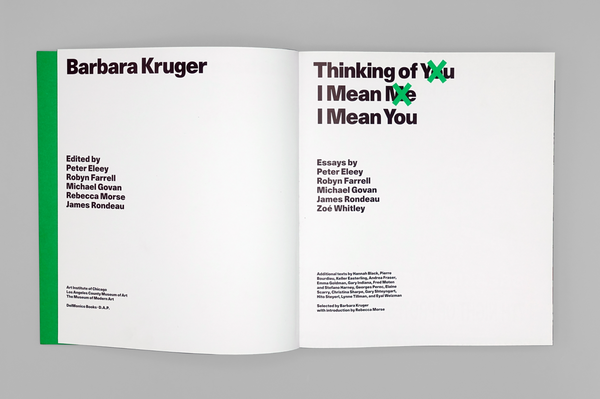 BARBARA KRUGER. THINKING OF YOU. I MEAN ME. I MEAN YOU