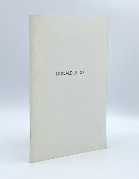 JUDD, DONALD. (Margo Leavin Gallery)